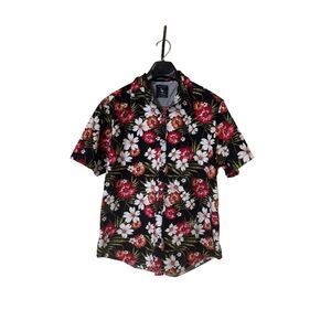 Cactus Man Ricky Singh 100% Cotton Mesh Hawaiian Shirt / Floral shirt Size XL